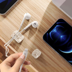 Syncwire Cable Clips Cable Holder [ 5 Pack] Cable Management Multi-Purpose Cable Guide Cable Organiser Set for Desk, Power Cable, USB Charging Cable, Audio Cable, Charging Cables etc. Transparent