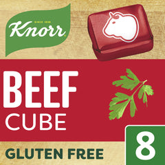 Knorr Beef Stock Cubes gluten-free to add a rich beef flavour to your dishes 8x 10 g