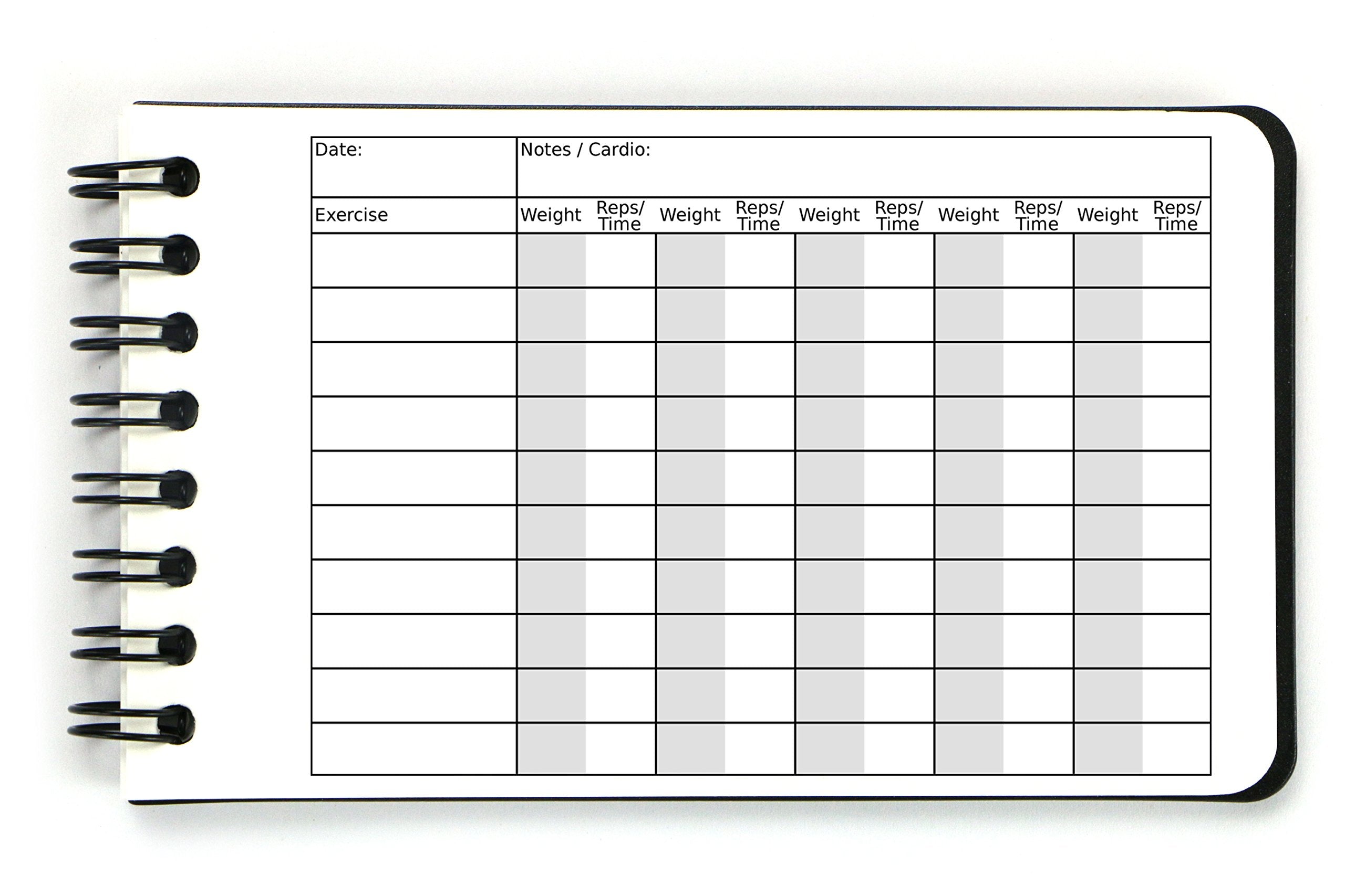 Polymath Products Pocket Gym Diary –100-page workout log. Handy size (3 x 5 inch) - fits in any pocket. 100% waterproof and sweatproof fitness training diary.