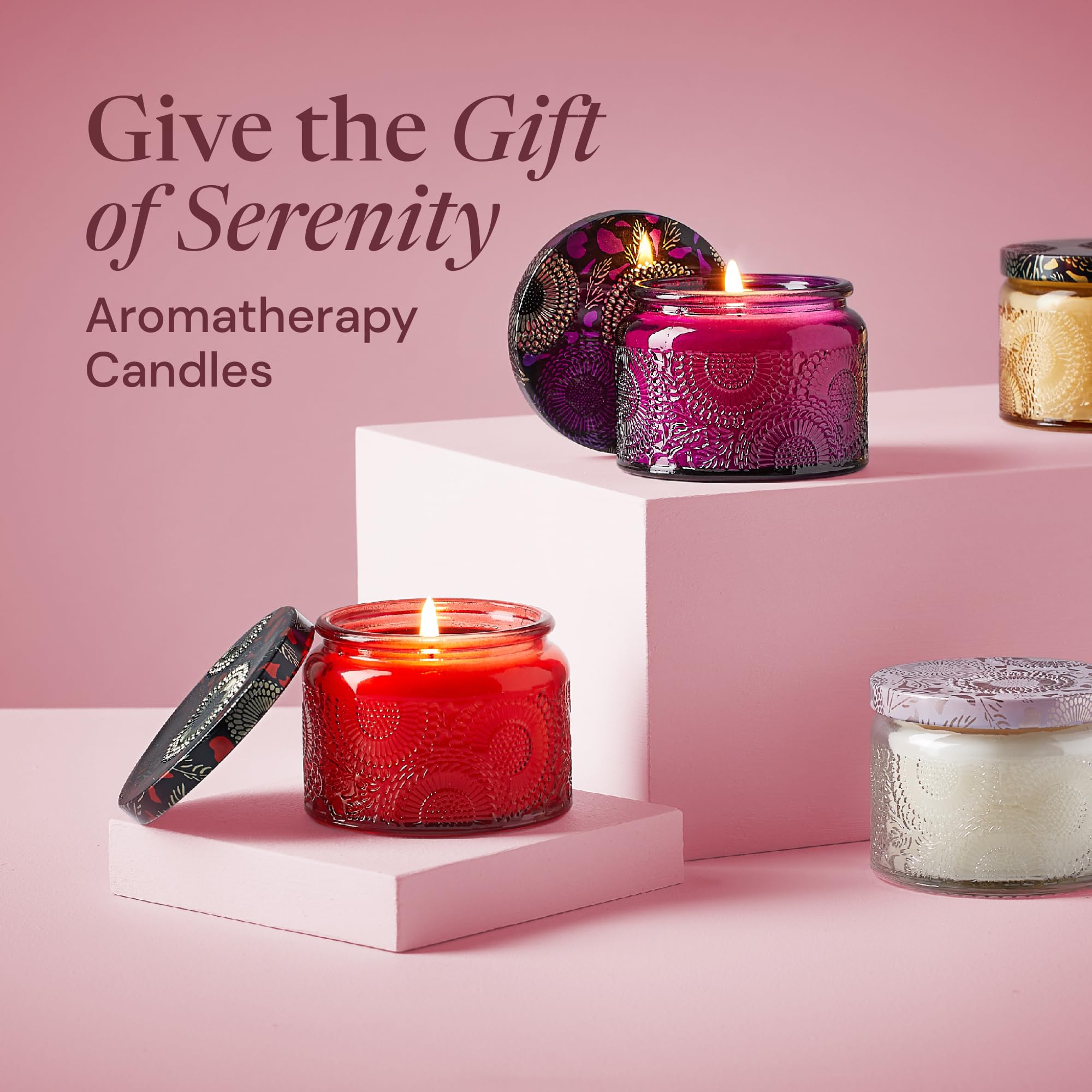 Scented Candle Gifts for Mum - 4 Long Lasting Aromatherapy Candles Mum Gifts - Candle Gift Set for Mother's Day & Birthday Presents for Mum