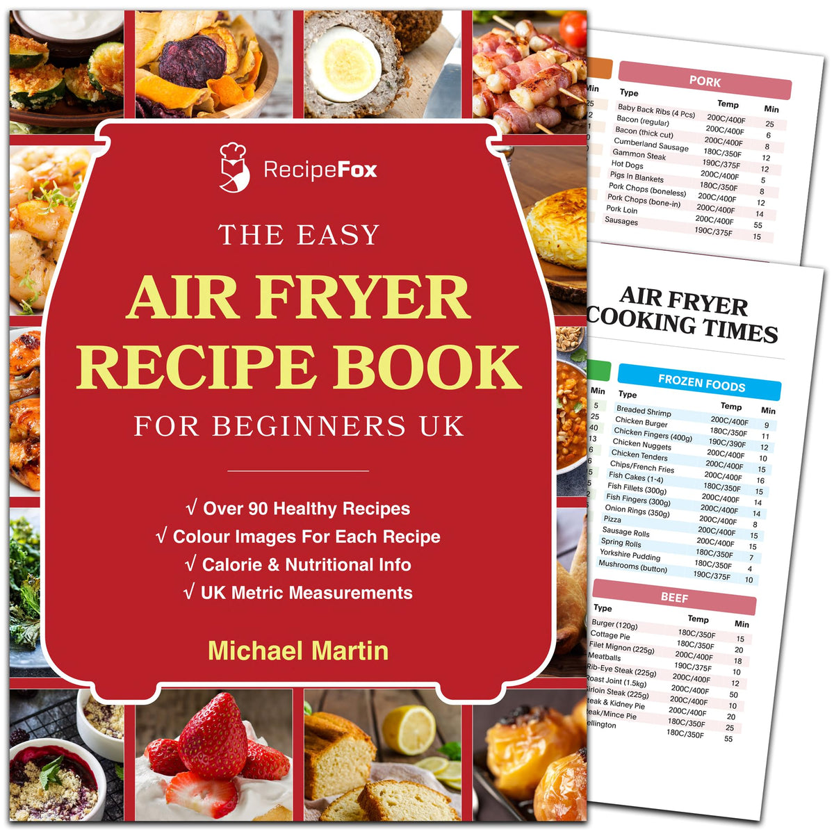 Air Fryer Recipe Book For Beginners UK - This Airfryer Cookbook Includes 2x Air Fryer Cooking Guides. Cook Healthy & Tasty Meals In Your Tefal Air Fryer, Ninja Air Fryer or Tower Air Fryer