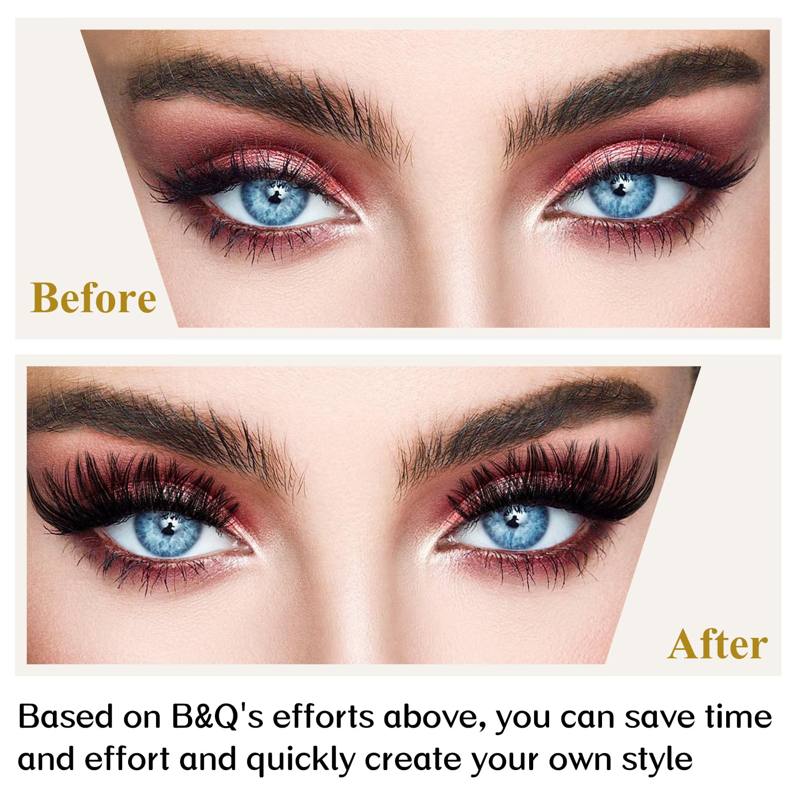 Cluster Lashes B05 Mixed Tray 72 Clusters B&Q Lash Clusters C D Curl Individual Cluster Lashes Mega Volume Eyelash Clusters DIY Lash Extensions Soft Fluffy Cluster Eyelash Extensions(B05,D-8-16mix)