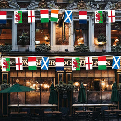 Flags of the World, World Flags Bunting, for National Party Euro Football Bar Club Garden Street Decorations World Cup Eurovision Party Decoration (kuq3.27-555)