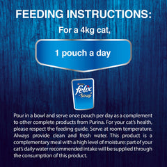 Felix Soup Cat Food Fish Selection 6x48g, Pack of 8