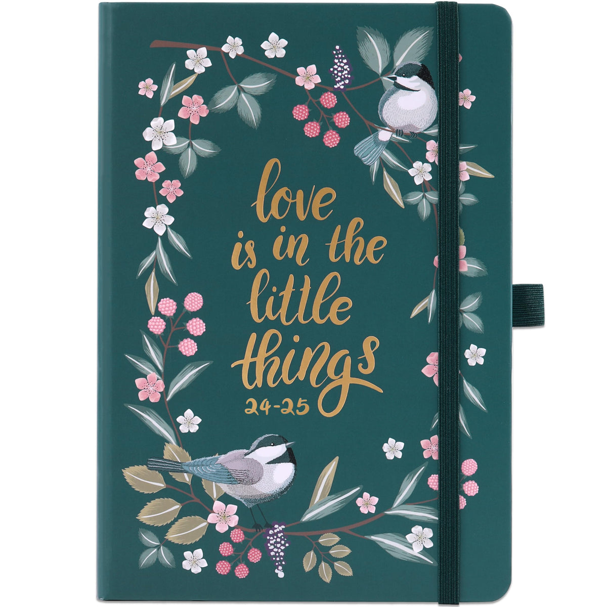 Academic Diary 2024-2025 - A5 Diary 2024-2025 Week to View, August 2024 - July 2025, Hard Cover with Elastic Closure, Thick Paper, Inner Pocket, Pen Loop, 5.9 inches x 8.4 inches, Beautifull Design of Robin