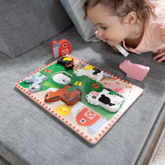 Melissa & Doug 13723 Farm Chunky Puzzle   Puzzles   Wooden Toy   2and   Gift for Boy or Girl, Multicolor, 2.54 cm*30.48 cm*23.368 cm