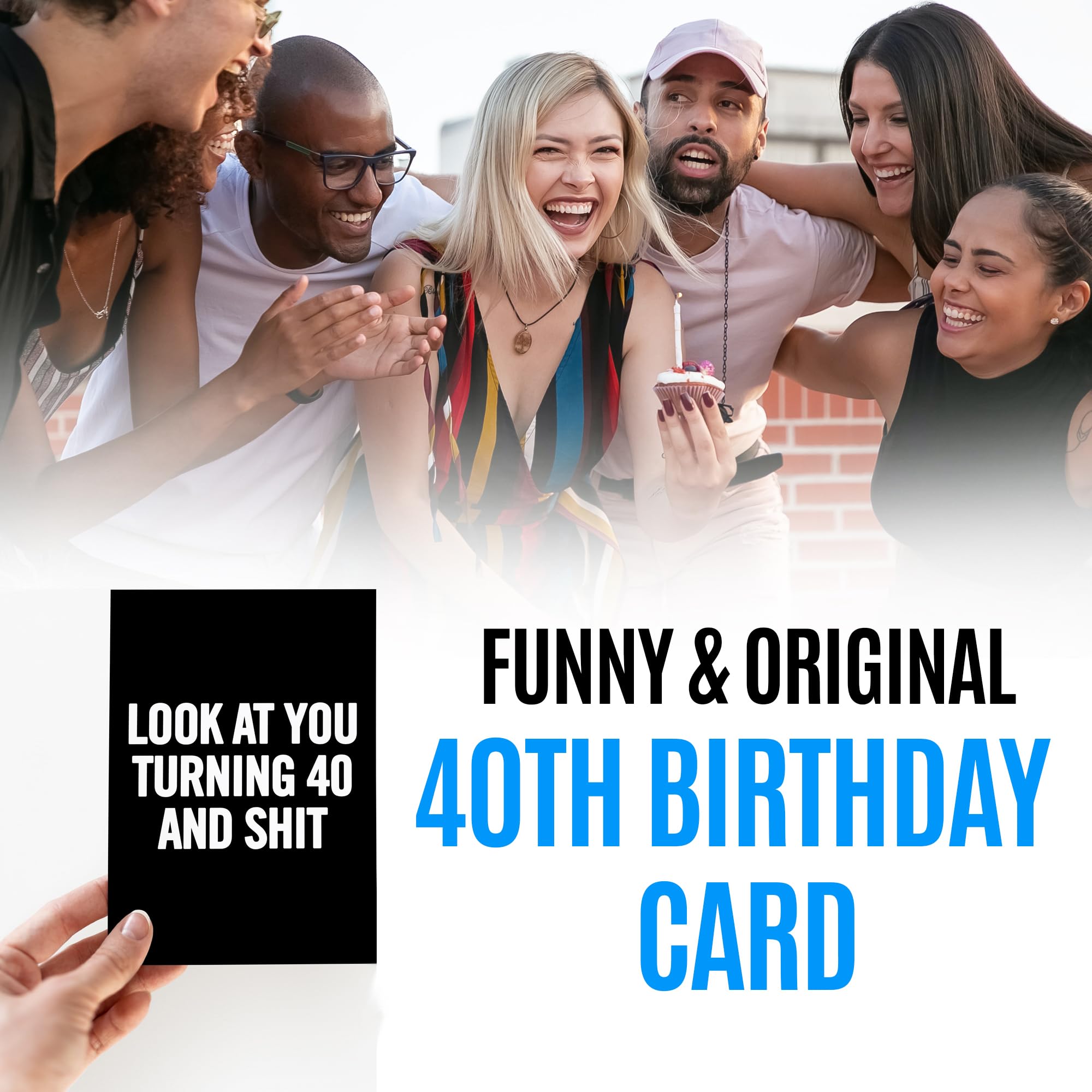 40th Birthday Card - Funny 40th Birthday Cards for Women - Happy 40th Birthday Card for Men - 40th Bday Card for Mum, Dad - 40 Years Old Card for Son, Daughter - Joke 40th Card for Sister, Brother