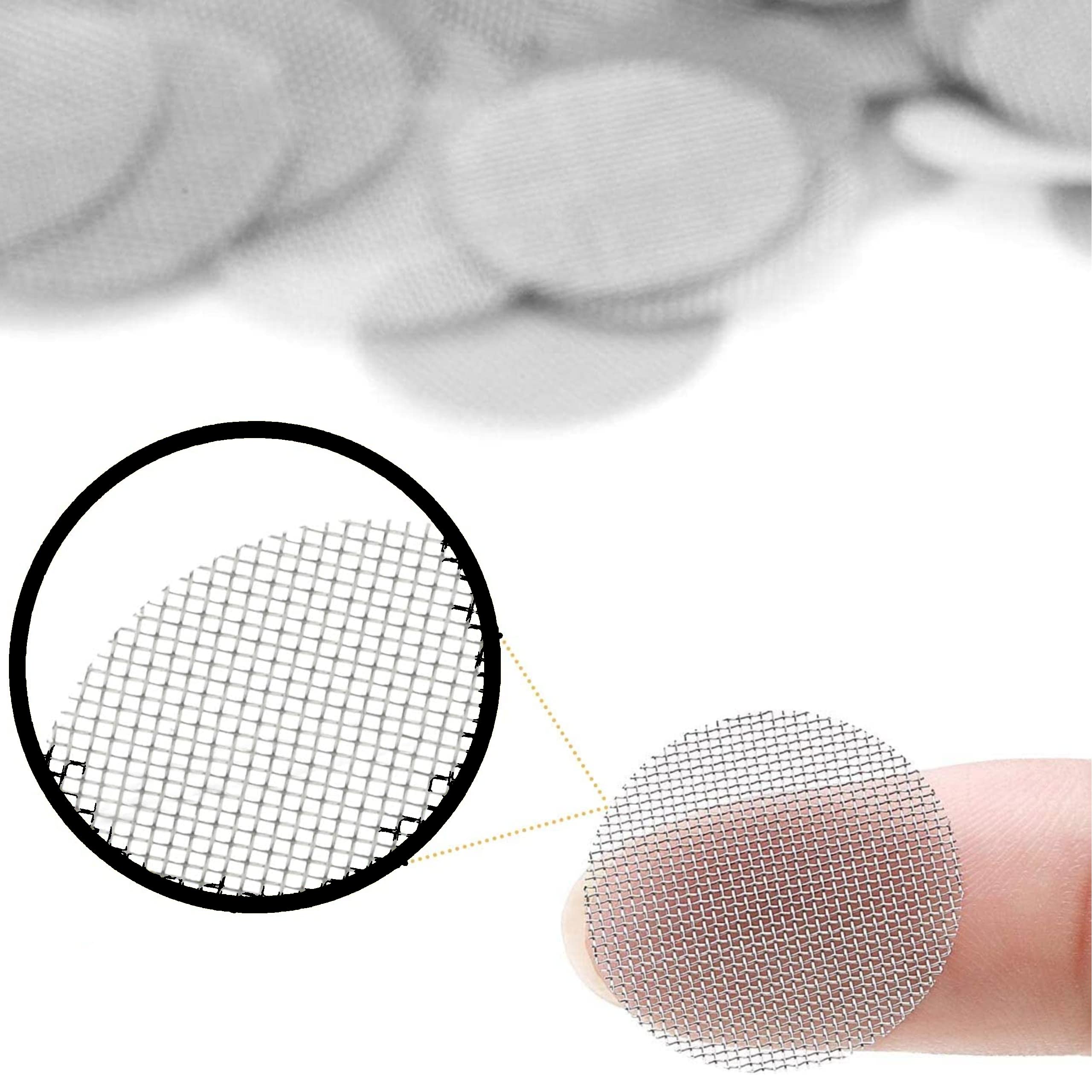 200 Pieces Stainless Steel Pipe Screens - Smoking Pipe Filters Screens for Pipes & More - 15mm (0.6in) - Gauze Ash Catcher Smoking Screen (200 Pack)