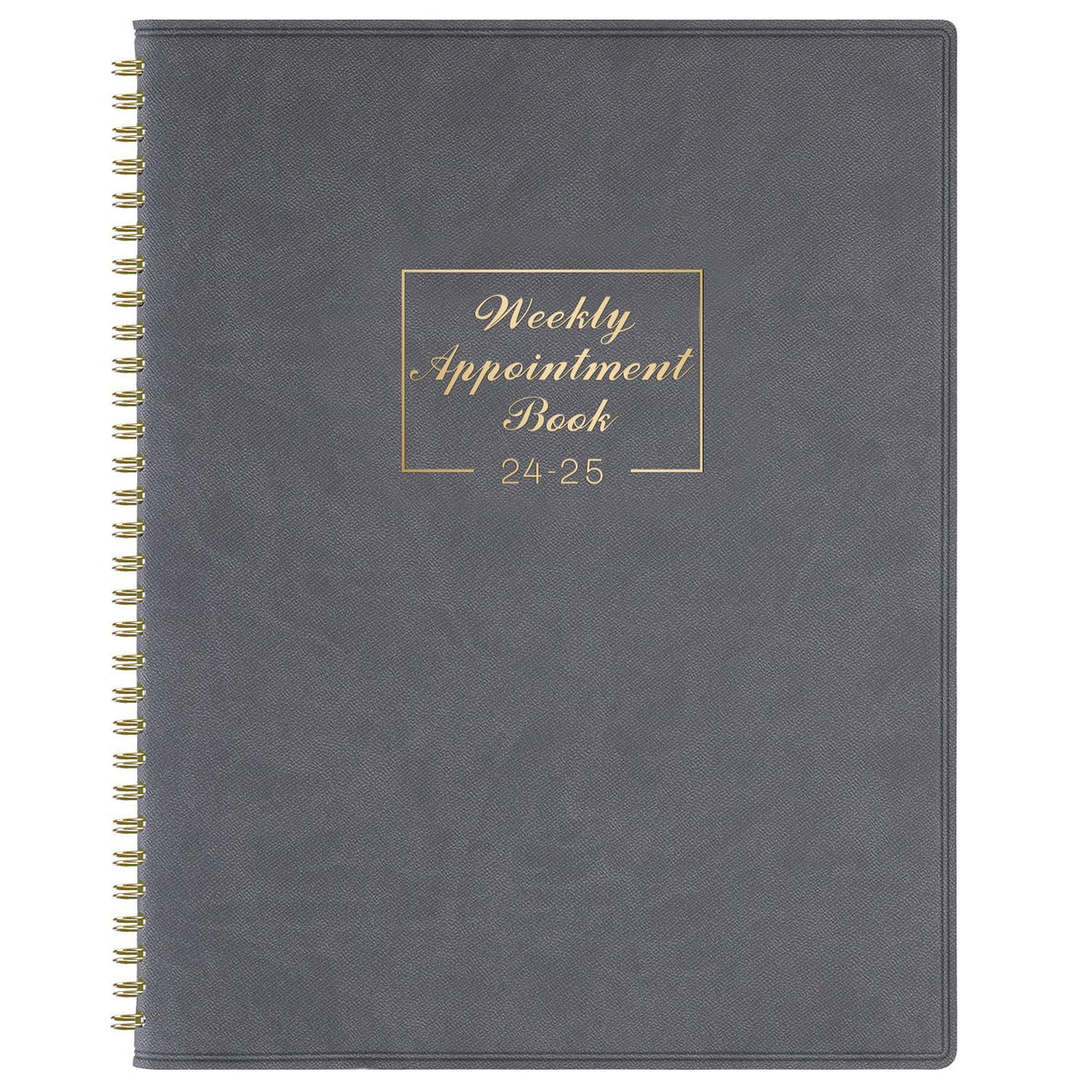 Appointment Book 2024-2025 - July 2024 to June 2025 with Times, Appointment Diary 2024-2025 A4 Week to View Hourly Planner in 15 Minutes, 21.8 x 29 cm, Soft Leather Cover