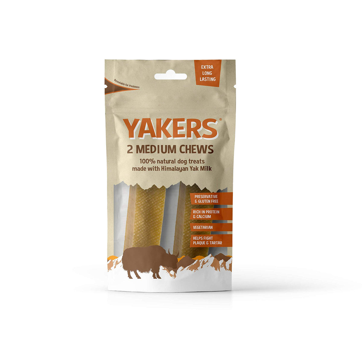 Yakers Dog Chew Medium, 130 g (Pack of 2)