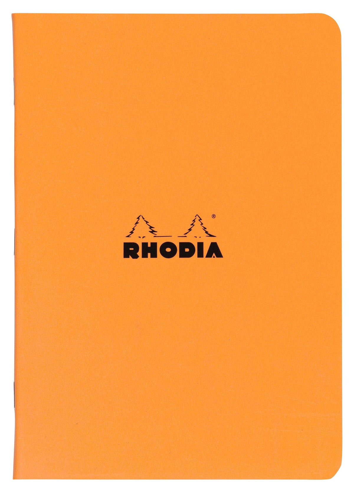 RHODIA 119168C - Orange Piqué Notebook - A4 - Lined - 96 pages - White Clairefontaine paper 80 g/m - Soft, resistant and waterproof coated card cover - Classic