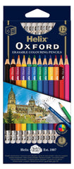 Helix Erasable Colouring Pencils (Pack of 12)