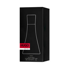 HUGO Deep Red - Eau de Parfum for Her - Ambery Fragrance With Notes Of Clementine, Freesia, Sandalwood - Medium Longevity - 90ml