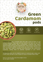 Green Cardamom pods  Elaichi pods   Green Elaichi   Natural   Bold   Premium Quality   All Natural   Vegan   Gluten Friendly   Non-GMO (100 Gram)