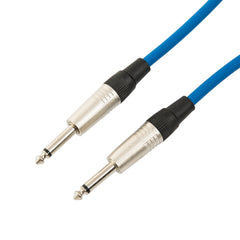 Guitar Lead 6.35mm Mono Jack to Jack/Instrument Cable/Patch Lead / 6 Colours 3m Blue