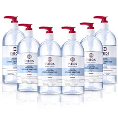 INEOS - Sanitiser Gel (6 x 500ml) - Hand Sanitiser - Hospital Grade, Effective against 99.9% of Viruses and Bacteria