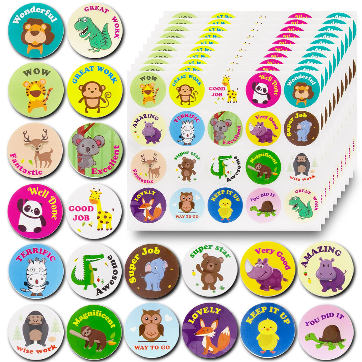 Reward Stickers for Kids,Teacher Stickers Dia1.5in/38mm,Incentive Stickers Motivational Stickers for Children Supplies Classroom Supplies