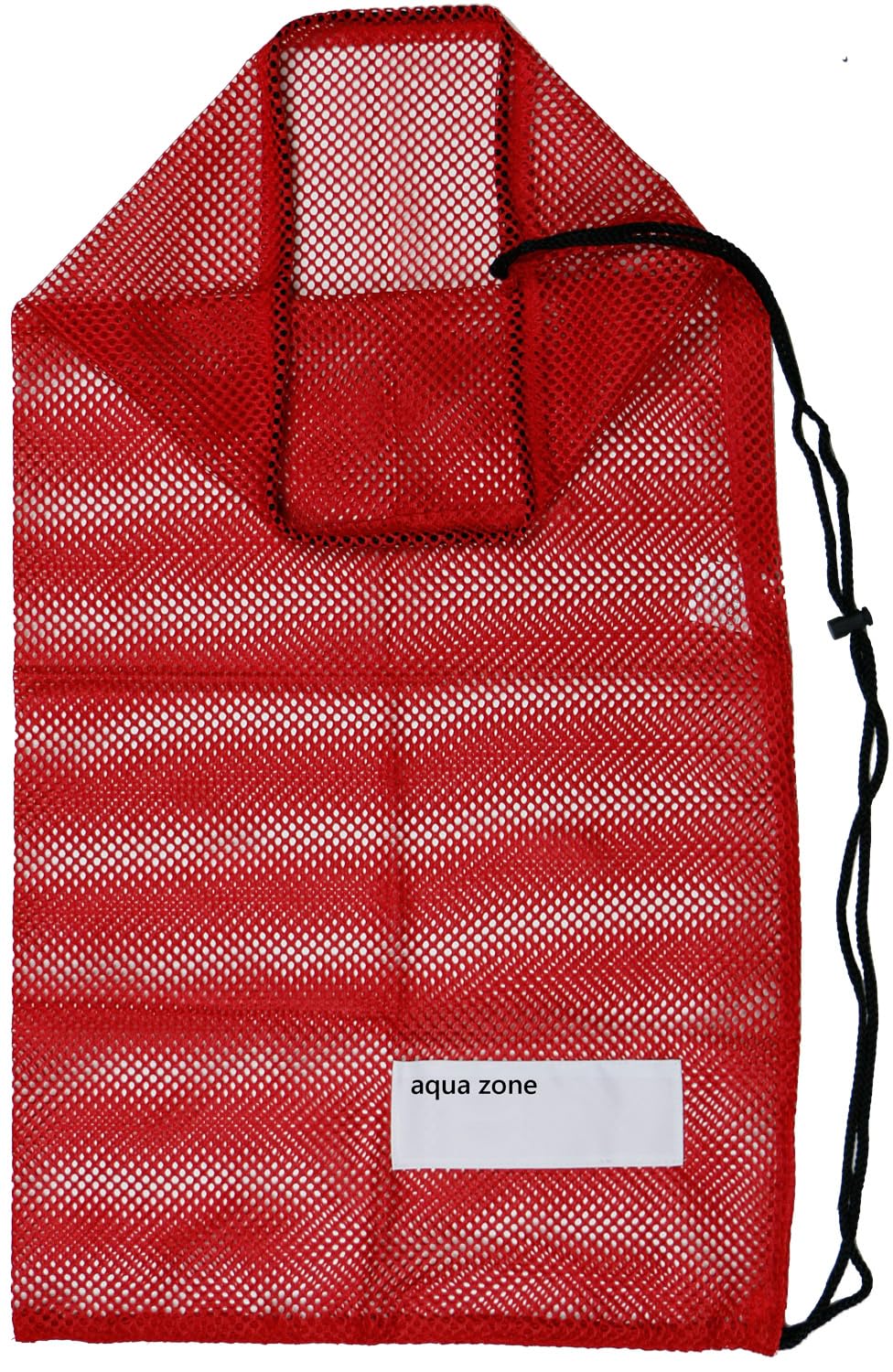 aqua zone Sports Gear Bag Mesh Drawstring Bag for Swimming Beach Diving Travel Gym Red