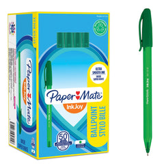 Paper Mate InkJoy 100ST Ballpoint Pens   Medium Point (1.0 mm)   Green   50 Count