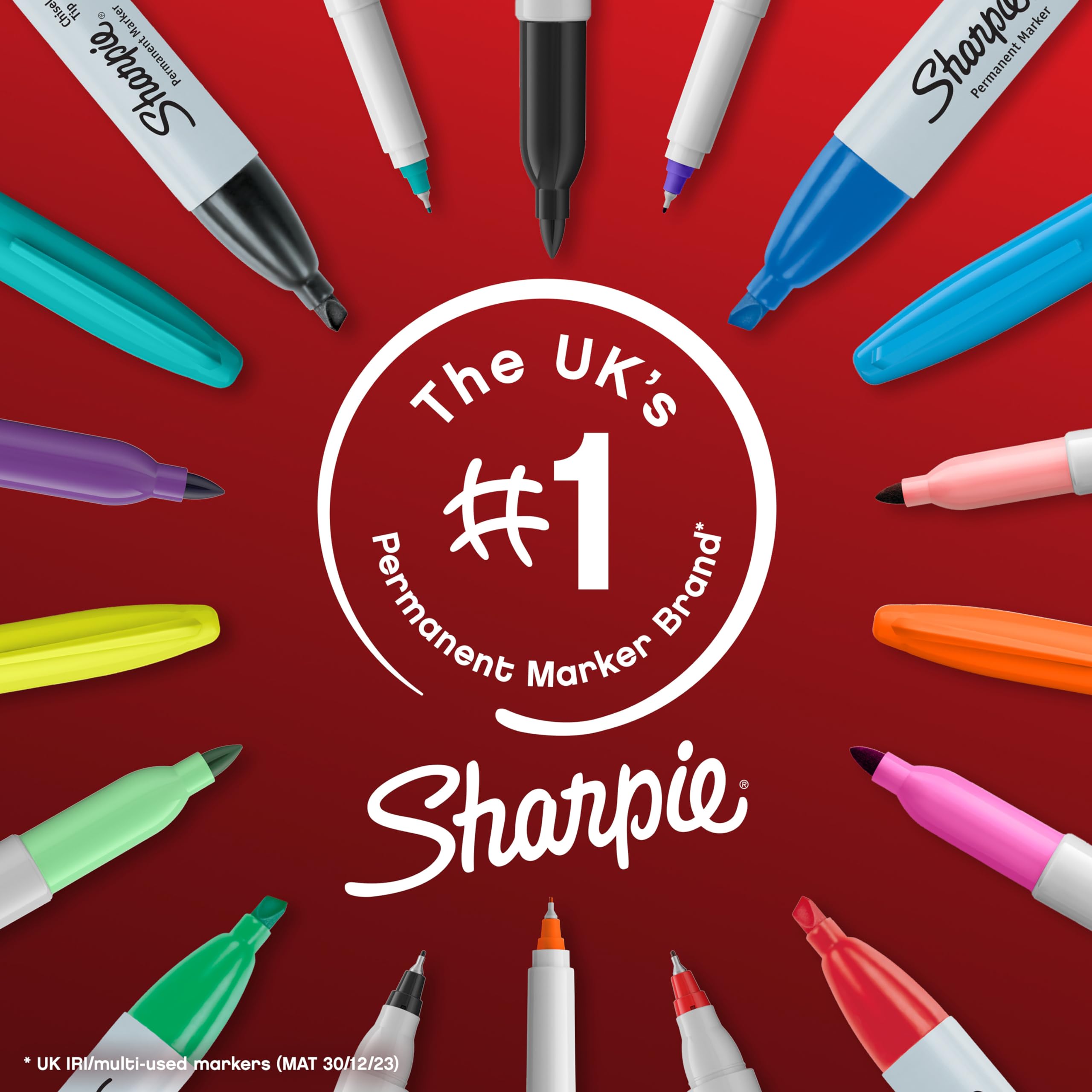 Sharpie Twin Tip Permanent Markers   Fine & Ultra-Fine Points   Assorted Colours   8 Marker Pens