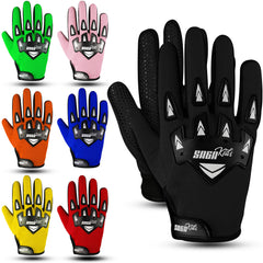 SAGA SPORTS kids bike gloves For Future Champions. motocross gloves with Ultimate Protection. Essential dirt bike gloves & bmx gloves. The Choice for Kids motorbike gloves(Black-L)