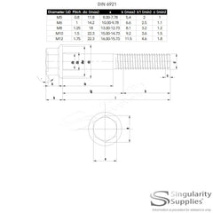 M5 (5mm x 40mm) Flanged Hex Bolt (Fully Threaded Setscrew) - Stainless Steel (A2) (Pack of 10)