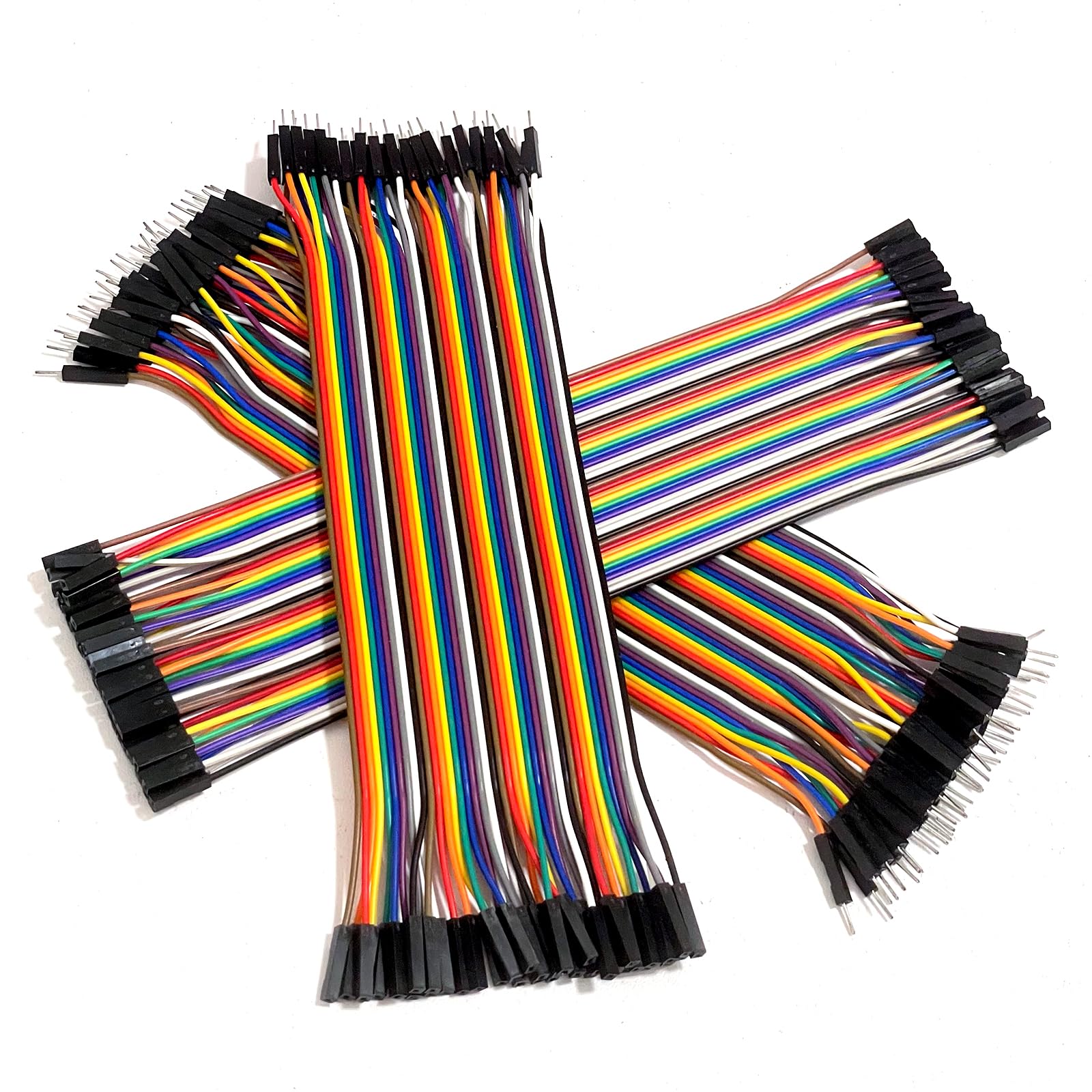 Jumper Wires kit, 6 x 40 pcs, 20 cm Multicolored Dupont Wire, Male to Female, Male to Male, Female to Female,Breadboard Jumper Wires Cables Kit Compatible with Arduino (6)