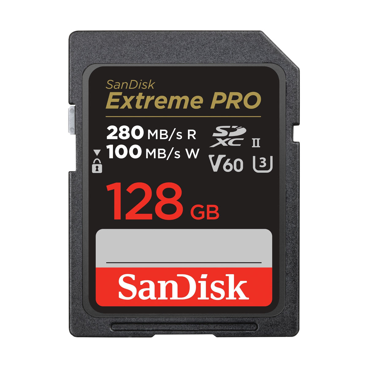 SanDisk 128GB Extreme PRO SDXC, Card up to 280MB/s, UHS-II, Class 10, U3, V60