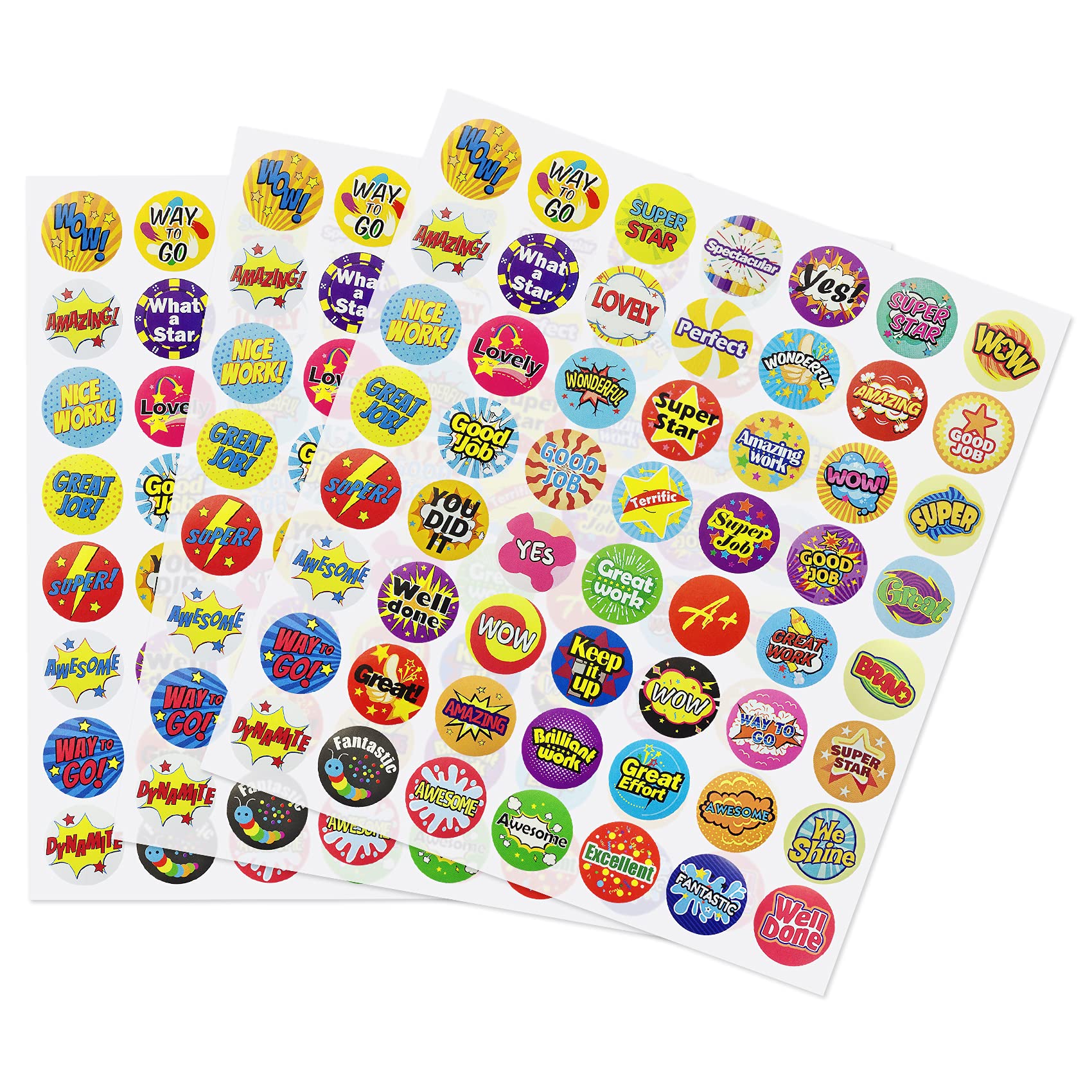 Reward Stickers,1008 Stickers for Kids in 56 Designs. 1 Inch School Stickers on Sheets. Potty Training Stickers, Motivational Stickers