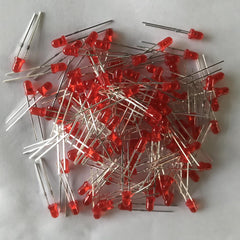 3mm LED Diode, 100 Pcs Red LED Emitting Diodes Light, 3V LED Assortment Kits for Science Projects etc (3mm Red)