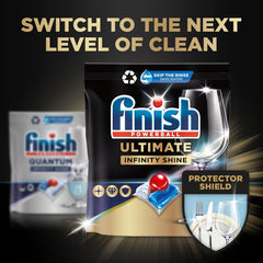 Finish Ultimate Infinity Shine Dishwasher Tablets Bulk, Scent: Fresh , Size: 80 Dishwasher tabs , Ultimate Clean and Shine