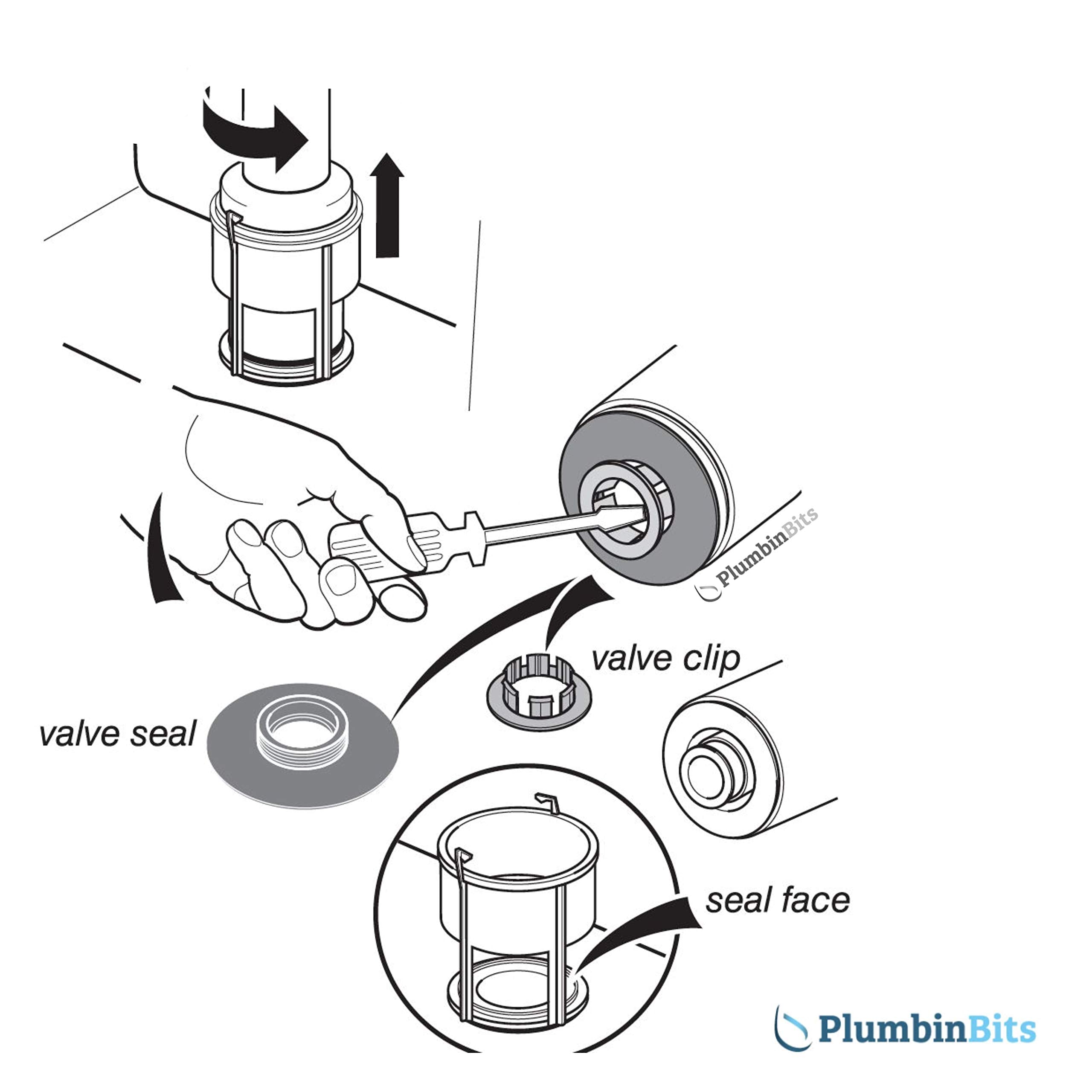 Ideal Standard SV01967 Dual Flush Valve Seal & Clip, No Finish