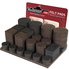 Yelanon Felt Furniture Pads -182 Pcs Furniture Pads Self Adhesive, Felt Chair Pads, Anti Scratch Floor Protectors for Furniture Feet Chair Legs, Furniture Felt Pads for Hardwoods Floors, Mixed Color