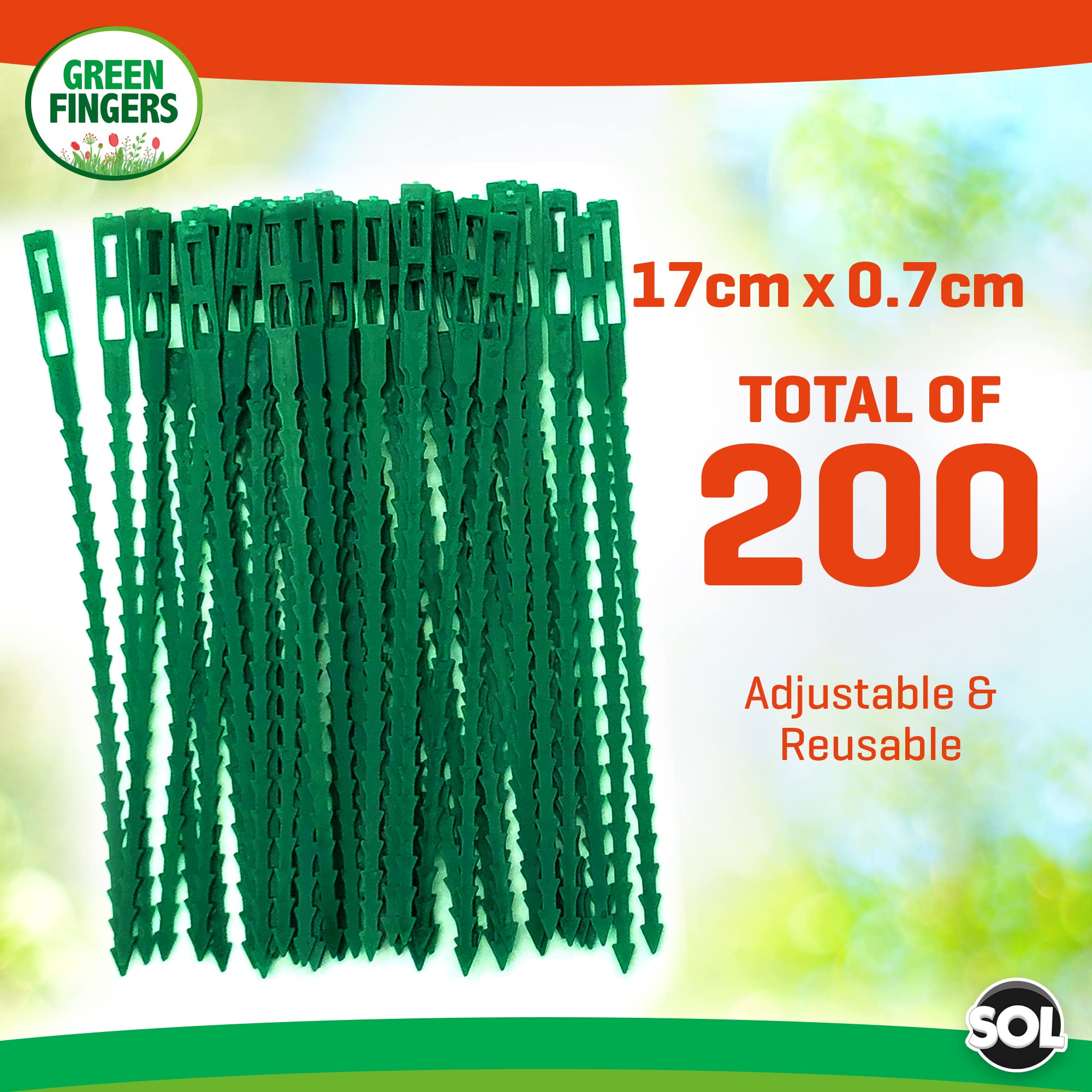 200pk Plant Ties for Climbing Plants   17.5cm   Green Twist Ties   Heavy Duty Garden Ties for Plants, Shrubs, Trees & House Plants   Green Cable Ties   Plant Tie   Garden Twist Tie   Garden Cable Ties