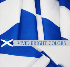 G128 Scotland (Scottish) Flag   3x5 feet   Printed 150D – Indoor/Outdoor, Vibrant Colors, Brass Grommets, Quality Polyester, US USA Flag, Much Thicker More Durable Than 100D 75D Polyester