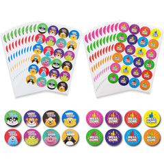 Reward Stickers for Children,Teacher Stickers Well Done Motivational Animal Stickers for Pupils Kids 20 Sheets School Stickers for Toddlers Classroom Stickers Teacher Supplies (480 Packs)