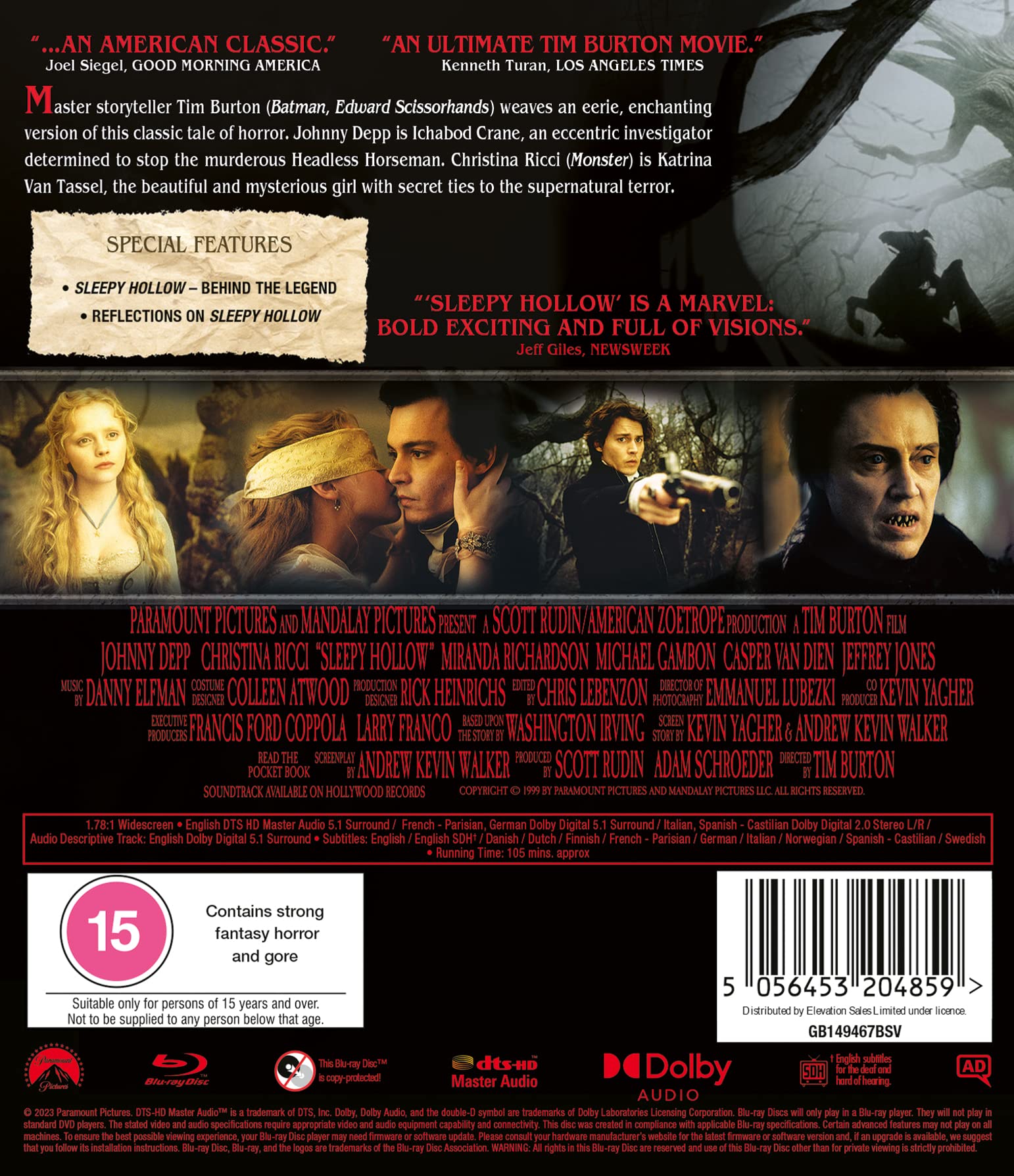 Sleepy Hollow [Blu-ray] [Region A & B & C]