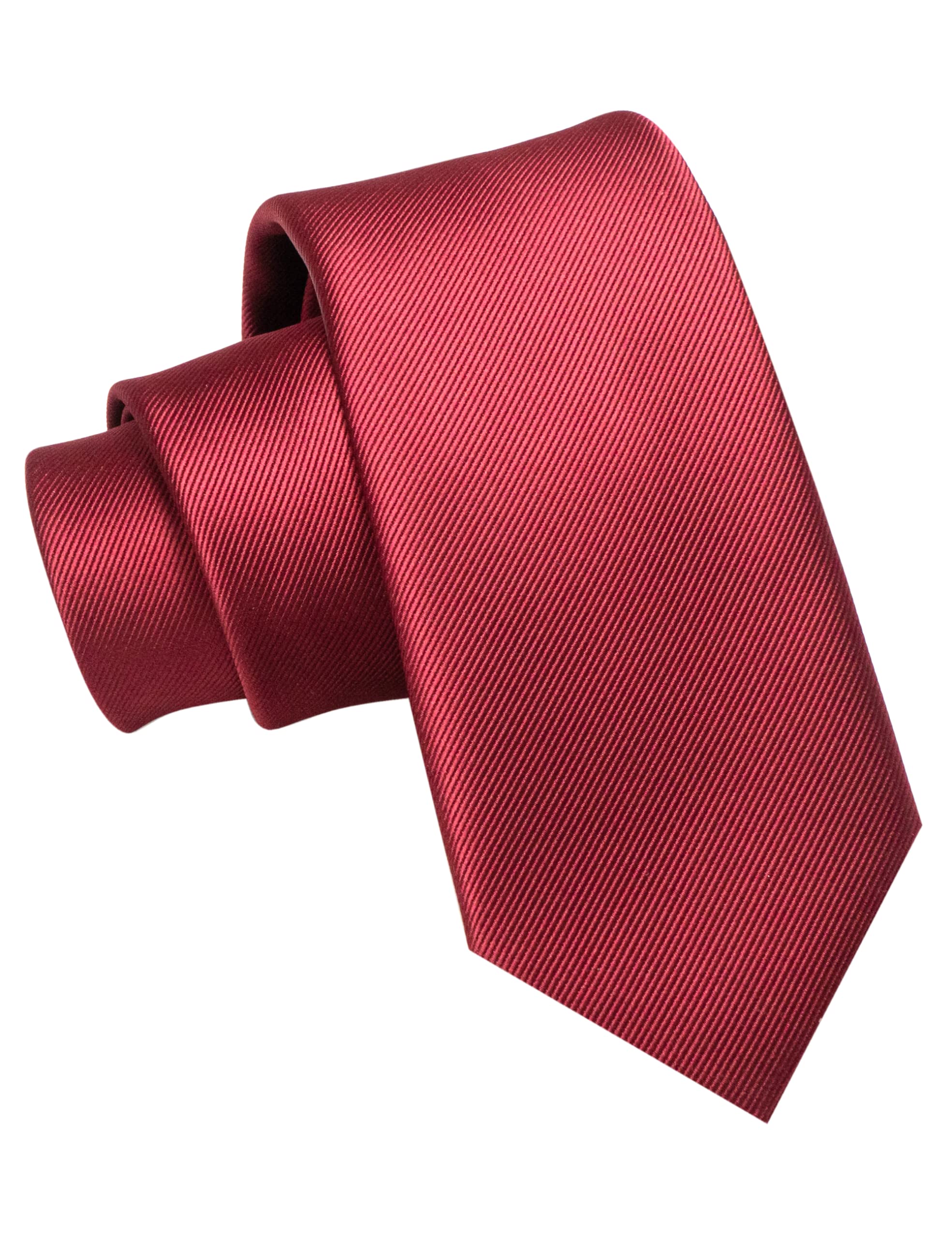 JEMYGINS Mens Burgundy Tie 7cm Silk Necktie for Business and Wedding (5)