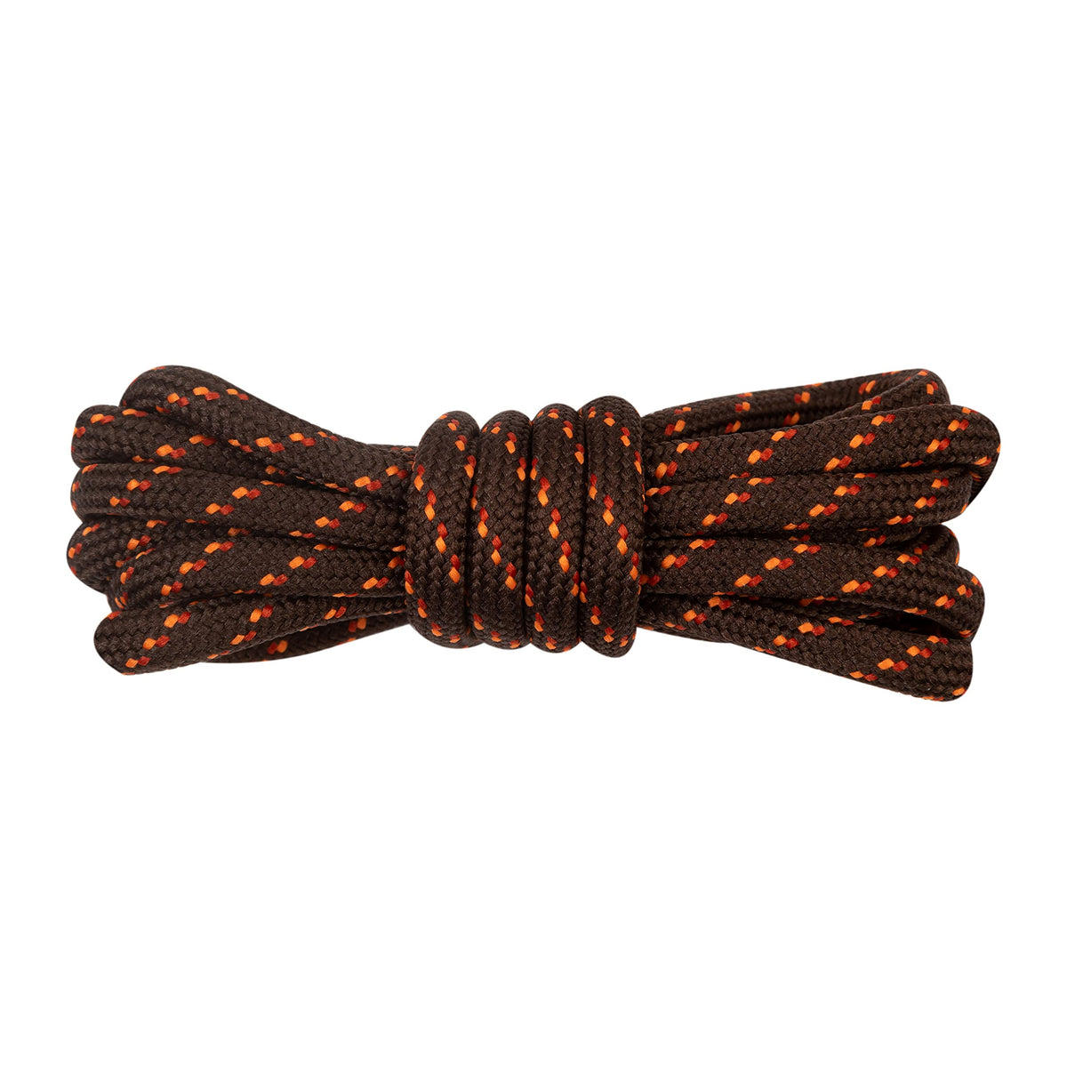 Kilter Strong Round Rope Style Shoelaces For Hiking Shoes and Boots - Brown/Dark Orange/Orange - 120cm - 47 inch (1 Pair)