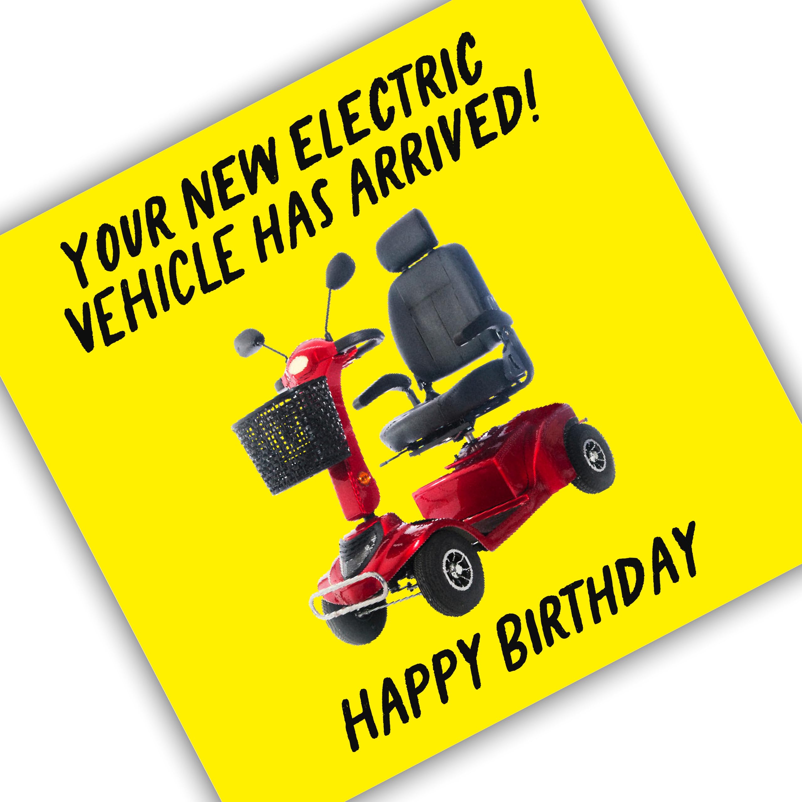 Punkcards - Funny Birthday Cards for Men - “Your New Electric Vehicle has Arrived!” - Funny Birthday card for Friend - Hilarious Birthday Card for the Young at Heart