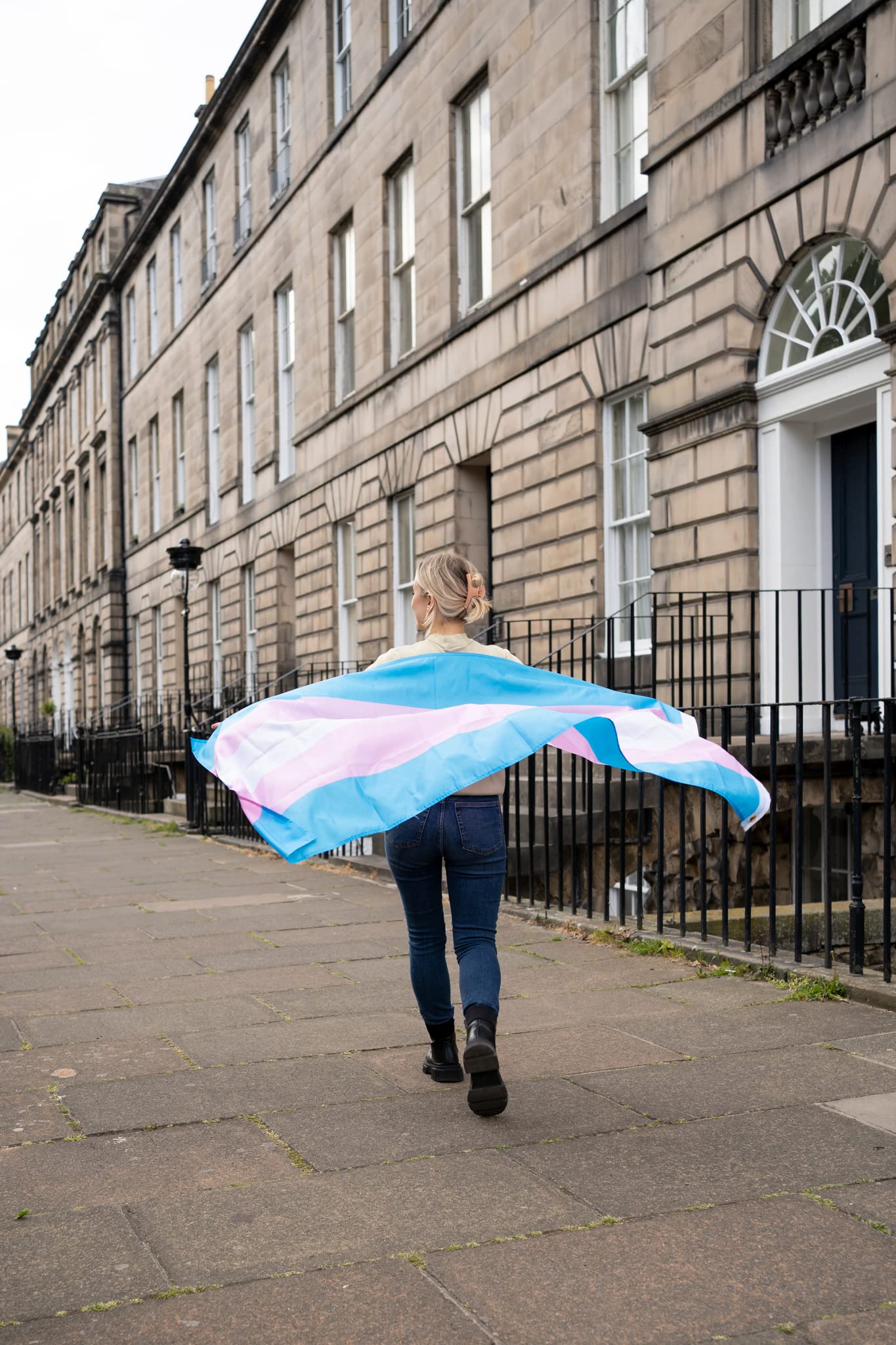 Storm&Lighthouse Transgender Pride Flag LGBTQand Flags Trans Flag 5ft x 3ft with Eyelets