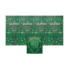 Pukka Herbs   Supreme Matcha Green Organic Herbal Tea   Green Tea and Matcha Powder   Perfect For Everyday Vitality   4 packs   80 Sachets