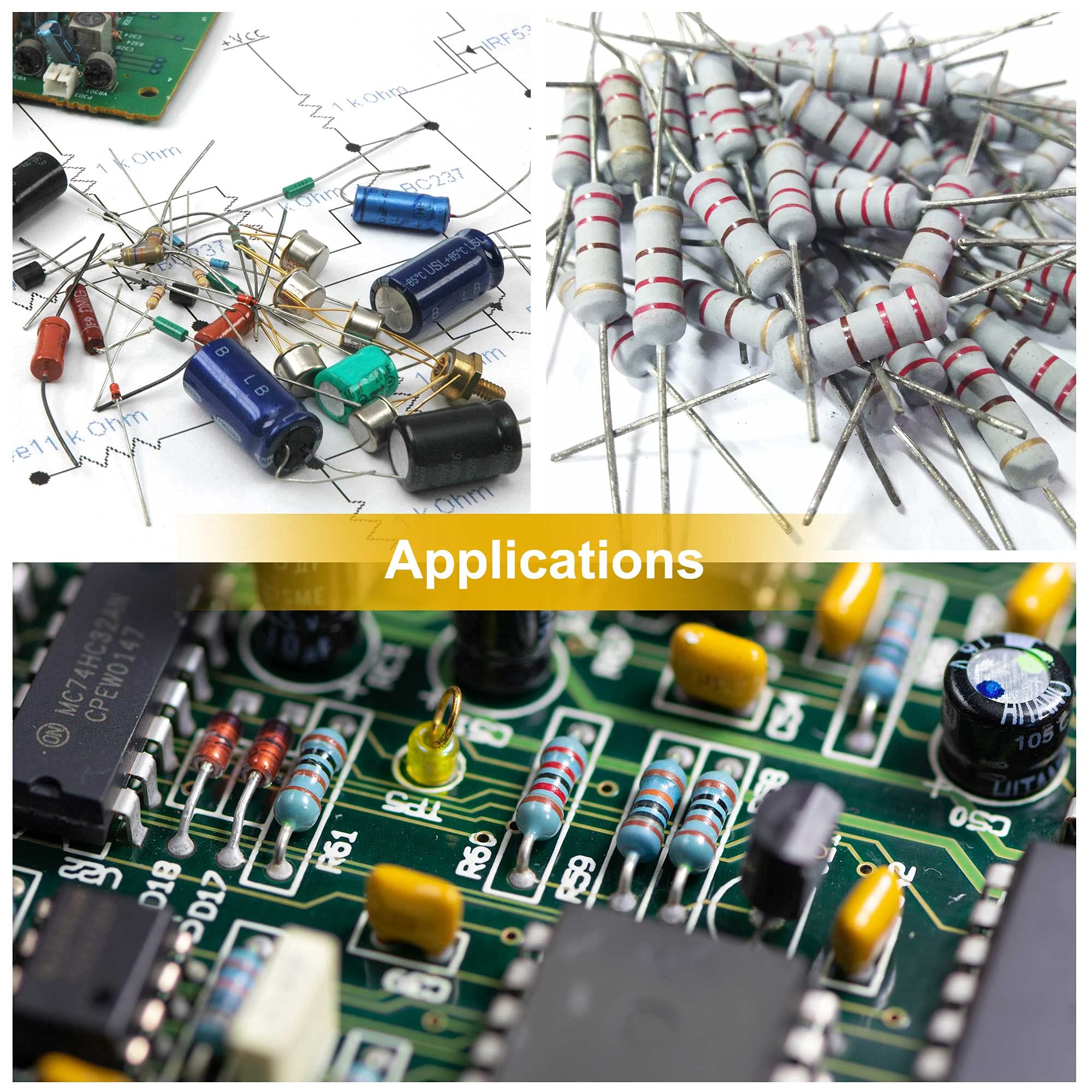 sourcing map 10Pcs 1K Ohm Resistor, 5W 5% Tolerance Metal Oxide Film Resistors, Shaft Lead, Flame Proof for DIY Electronic Projects and Experiments