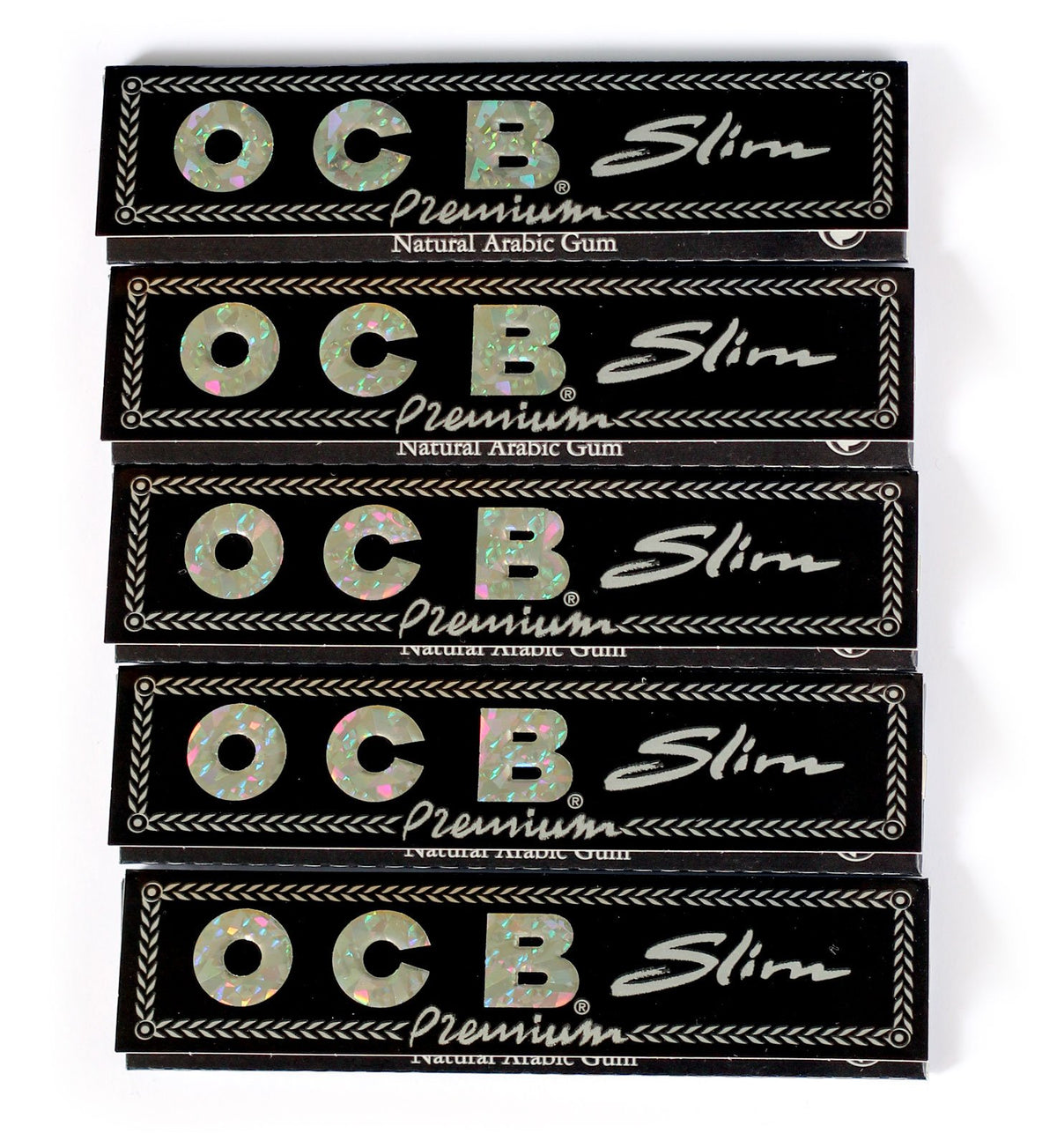 OCB Premium Slim Black Rolling Papers 5 Booklets