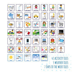 Today's Activities Daily Routine Visual Timetable Magnetic Tile Chart for Children