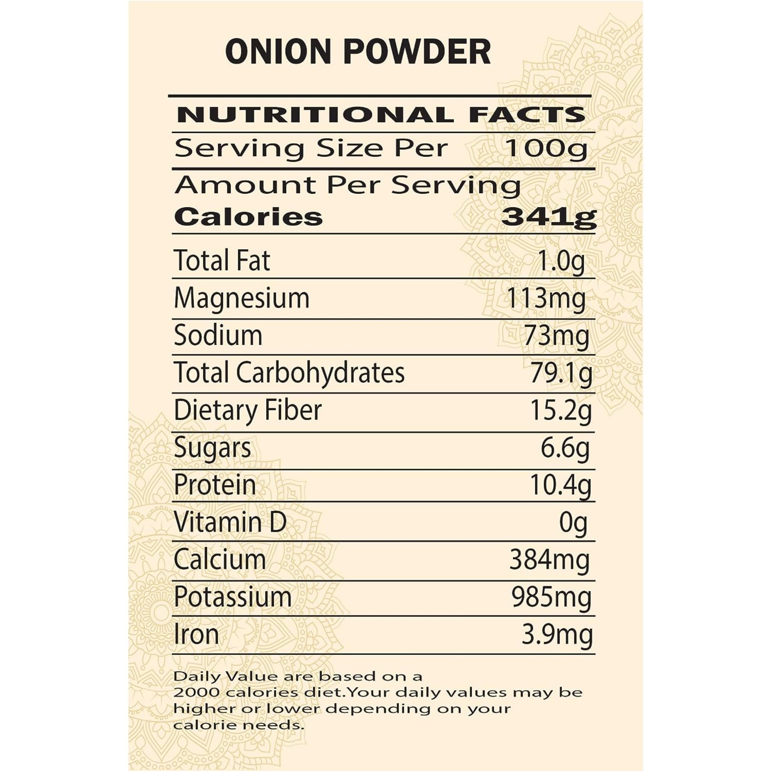 Onion Powder (100g/3.52oz) l Ground Onion Powder l Ground from Whole Dired Onion l Premium Quality l 100% Natural l No Additives