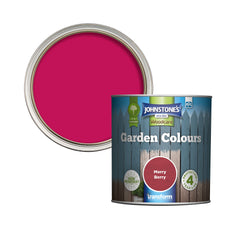 Johnstone’s - Garden Colours - Merry Berry - Exterior Wood Paint - Fade Resistant - Suitable for Garden Furniture Outdoors - Fence Paint - Dry in 2 hours - 12m2 Coverage per Litre - 1L