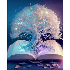 DIY 5D Diamond Painting Kits for Adults, White Tree of Life diamond painting art kits for Home Wall Decor Gifts，30x40cm