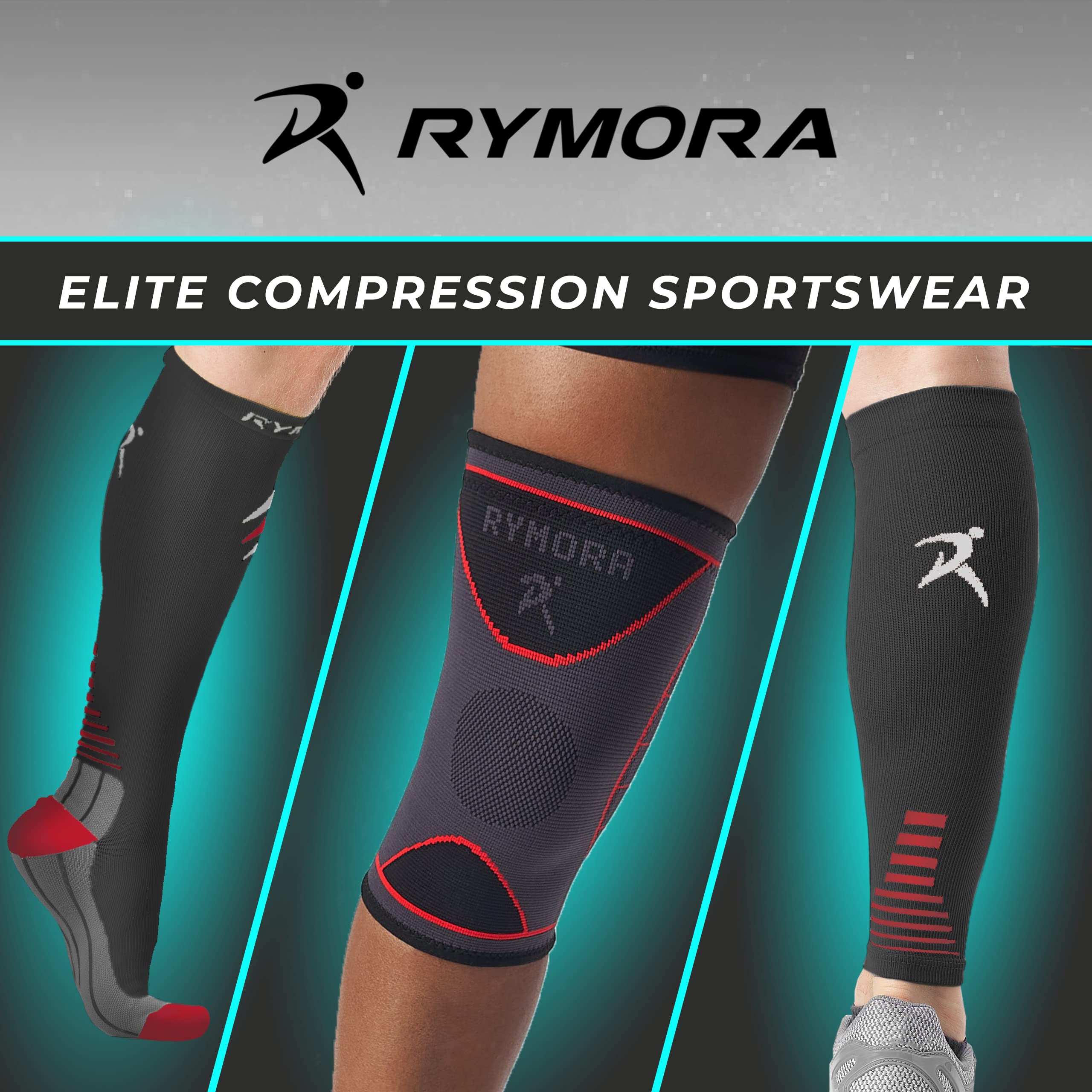 Rymora Elbow Support for Men and Women - Elbow Brace Compression Sleeve for Weightlifting, Working Out & Weak Joints - Slate Grey, Small