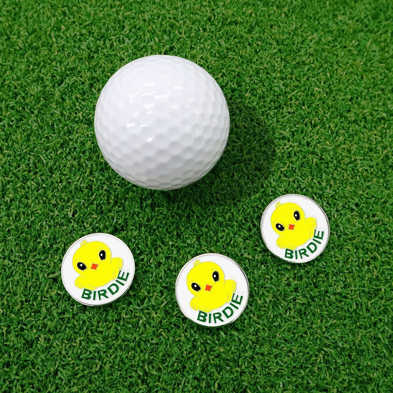 FINGER TEN Golf Ball Marker for Ladies Men Value 6 Pack, Golf Accessories Ballmarker Magnetic fit Golf Divot Tools Hat (Blank Ball Marker)